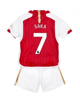 Arsenal Bukayo Saka #7 Replika Hemmakläder Barn 2023-24 Kortärmad (+ byxor)